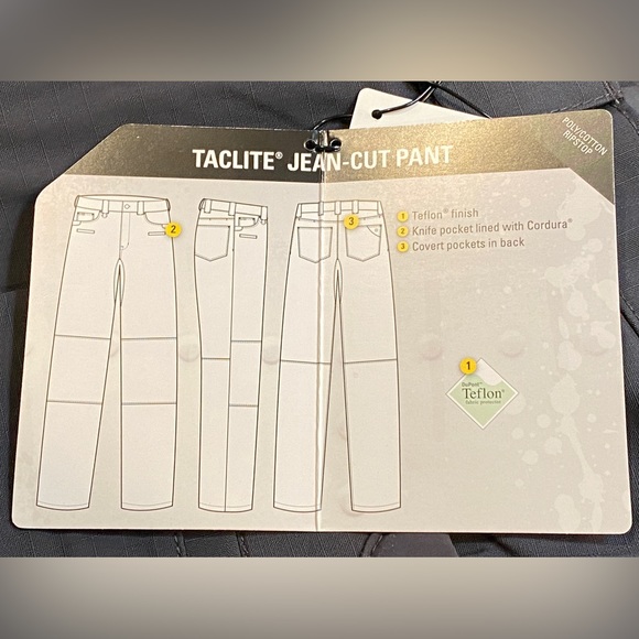 NEW 5.11 Taclite Jean-Cut Pants, Men’s 34 Waist 30 Inseam, Color-Charcoal - Picture 7 of 9